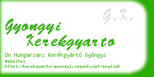 gyongyi kerekgyarto business card