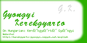 gyongyi kerekgyarto business card